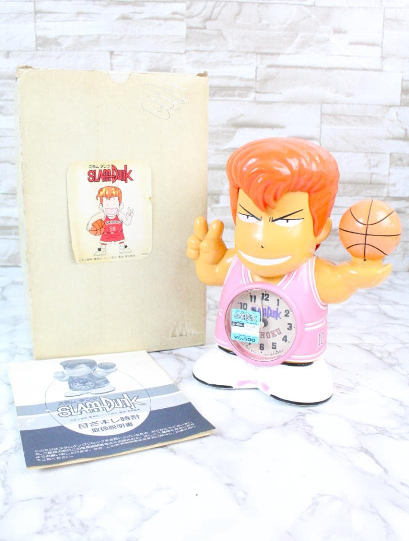 ♡SLAMDUNK スラムダンク 桜木花道 目覚まし時計 EA0H01014 当時物 スラムダンク 桜木花道 目覚まし時計 リーゼント SLAMDUNK