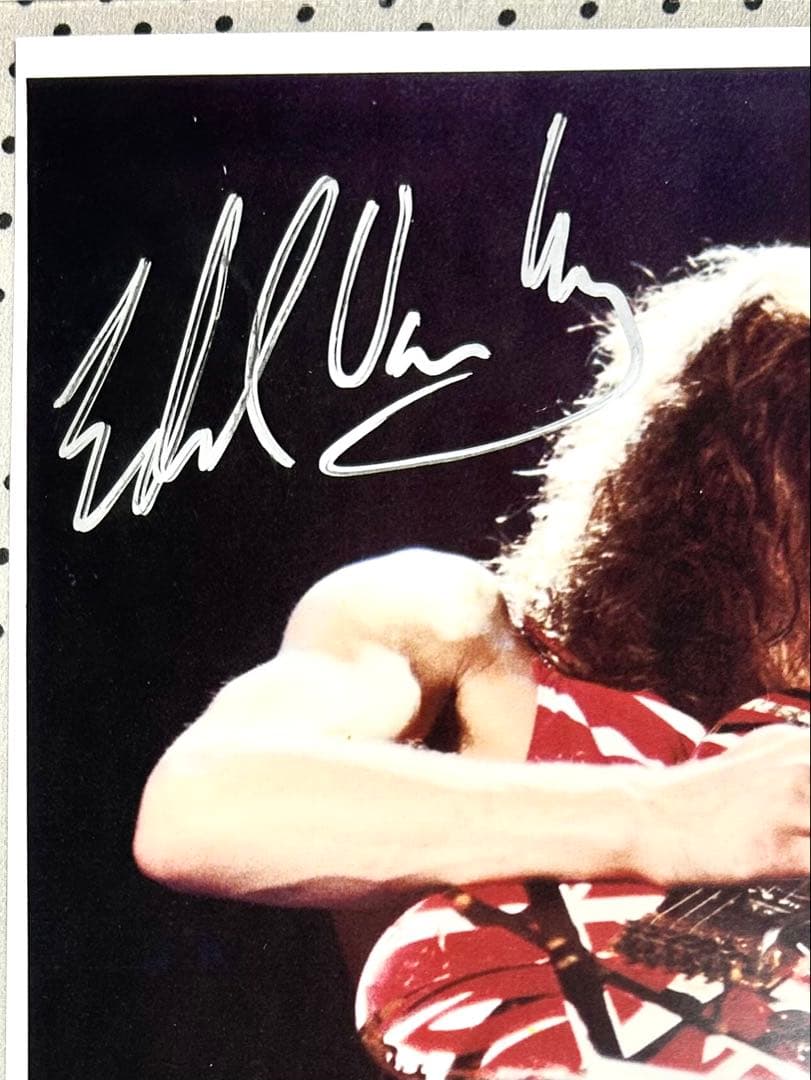 貴重 VAN HALEN エドワード・ヴァン・ヘイレン直筆サイン 貴重 VAN
