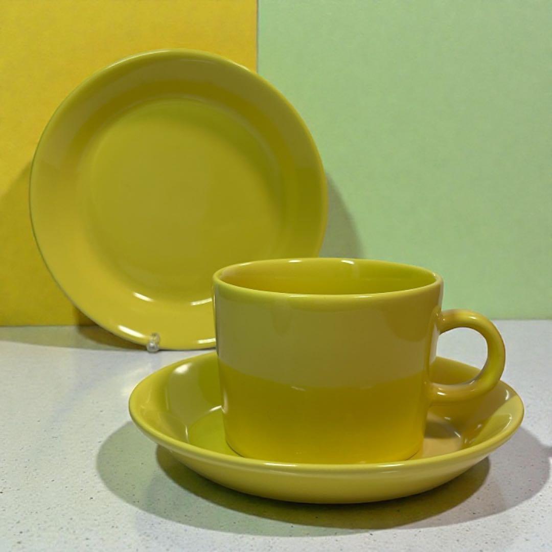 刻印あり！iittala TEEMAイッタライエローscope特注カッププレート