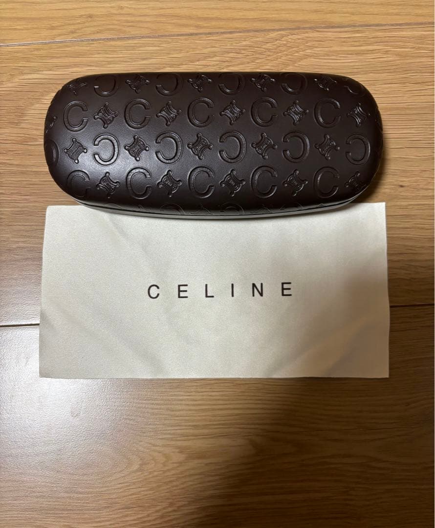 新品】セリーヌ 眼鏡ケース レザー マカダム柄 トリオンフ ダーク