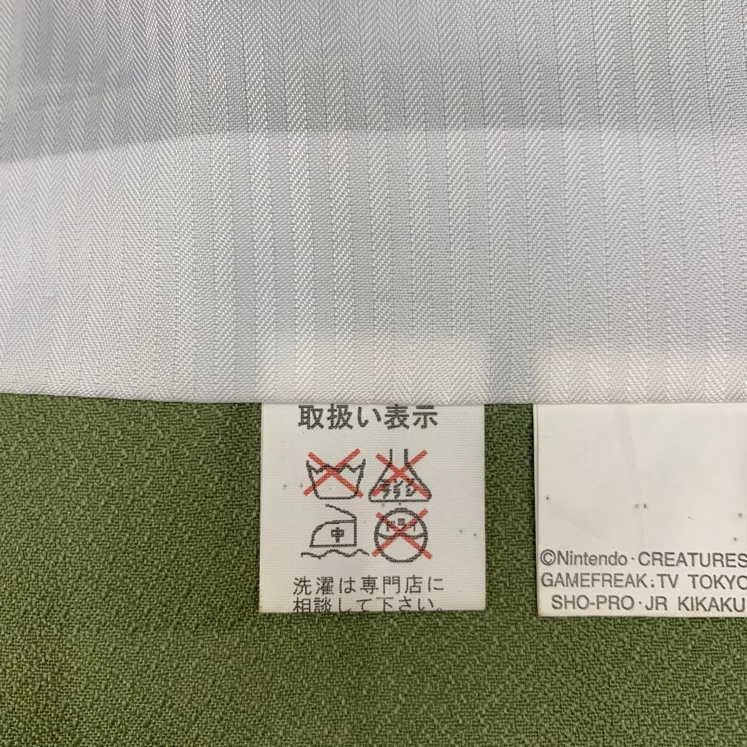602abu21□七五三 五歳 着物&羽織 ポケモン 黒 無印 初期 市松□美品