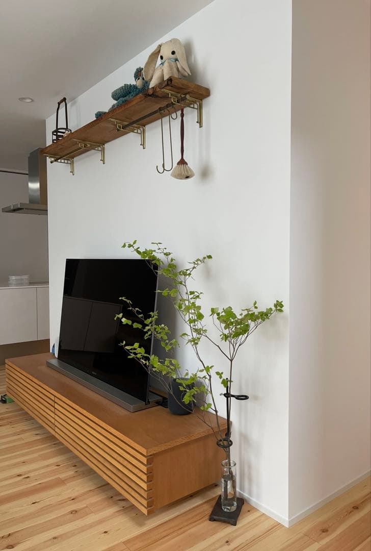 大型210cmモリタインテリア レッタ+3170無垢材テレビボードテレビ台