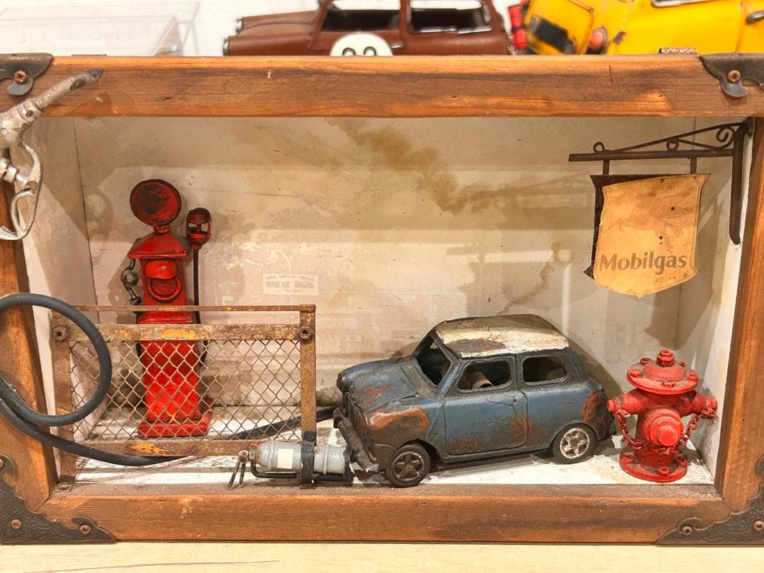ミニクーパー minicooper ビンテージ インテリア ガソリンスタンド