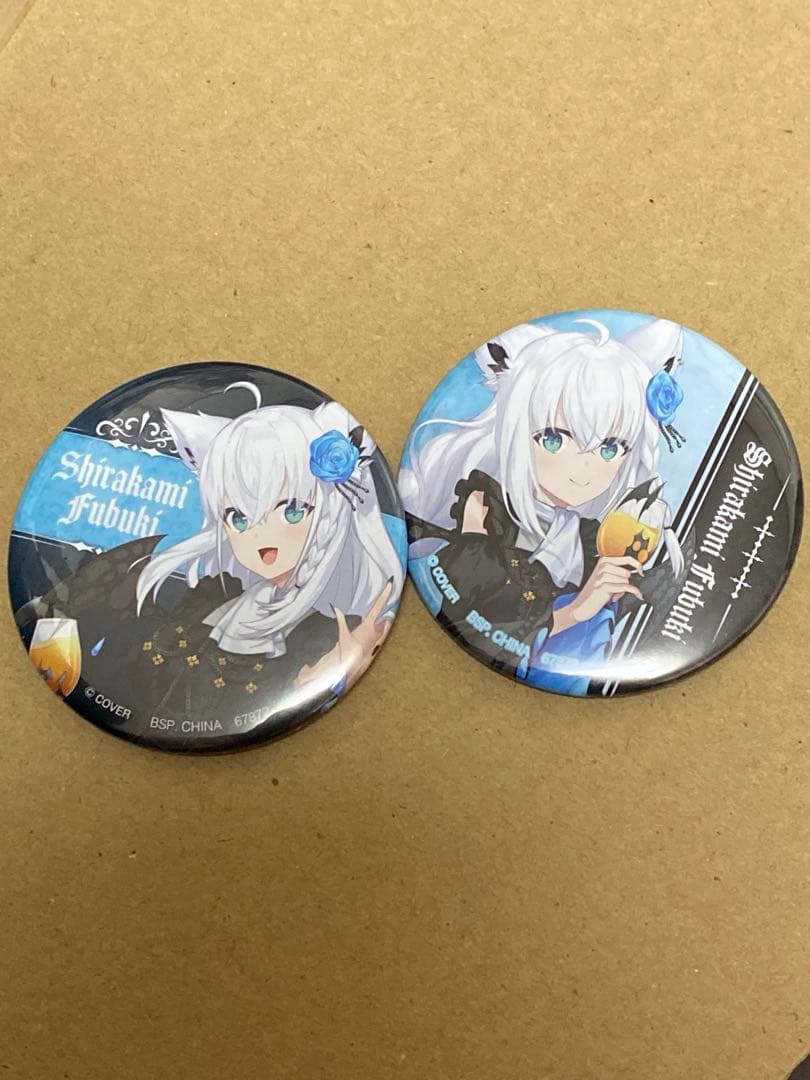 白上フブキ ノーマル 缶バッジ 一番くじ ホロライブ Villain Style