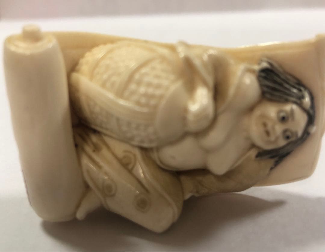 天然素材 鬼彫刻 根付 置物