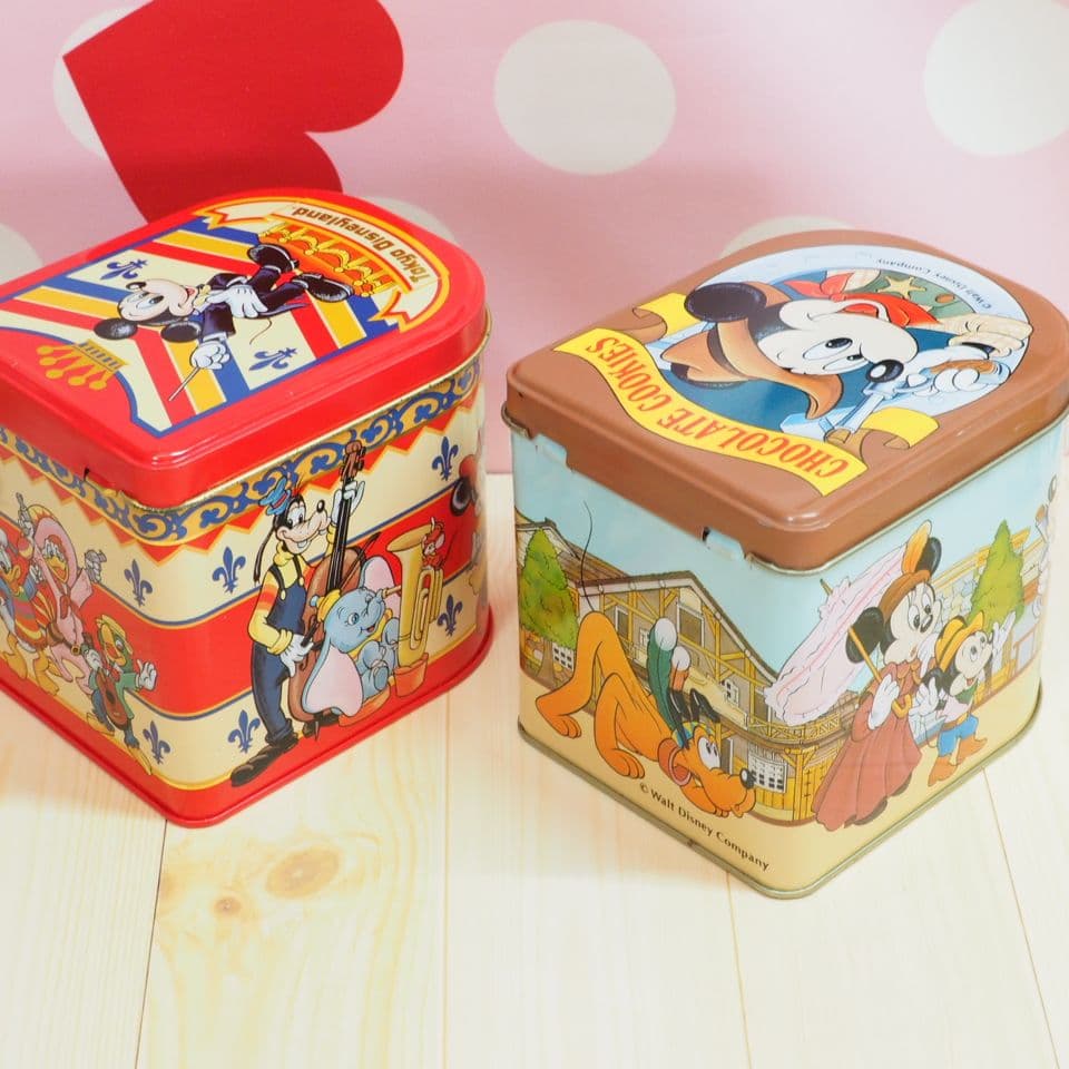 ディズニー レトロ お菓子缶 空き缶 東京ディズニーランド - メルカリ