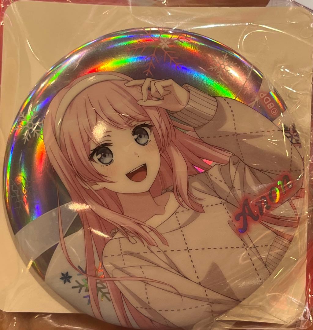a 千早愛音 オーロラ缶バッジ GiGO限定 バンドリ