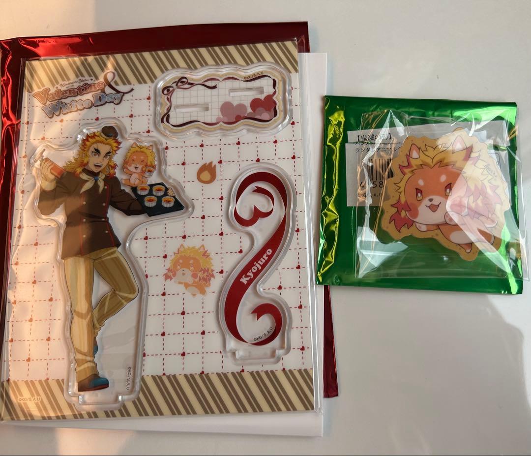 鬼滅の刃 バレンタイン アニマルクッキーバッジ アクリルスタンド 煉獄