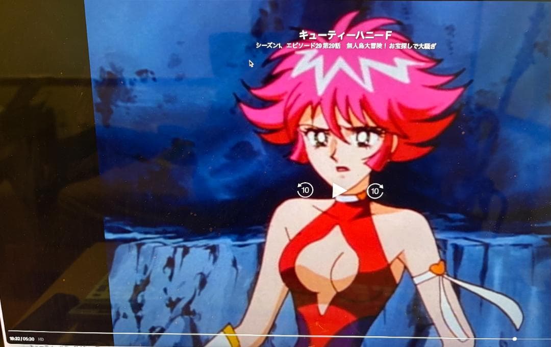 キューティーハニーF第29話キューティハニー レイアウト（直筆）と原画の 8枚
