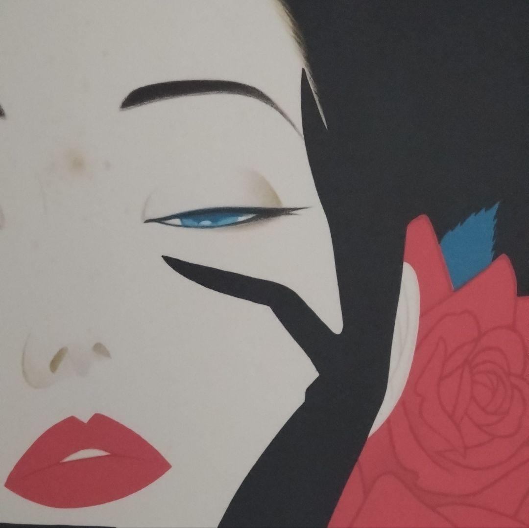 鶴田一郎 美人画 セクシー リトグラフ 美しい横顔 美人 希少な逸品