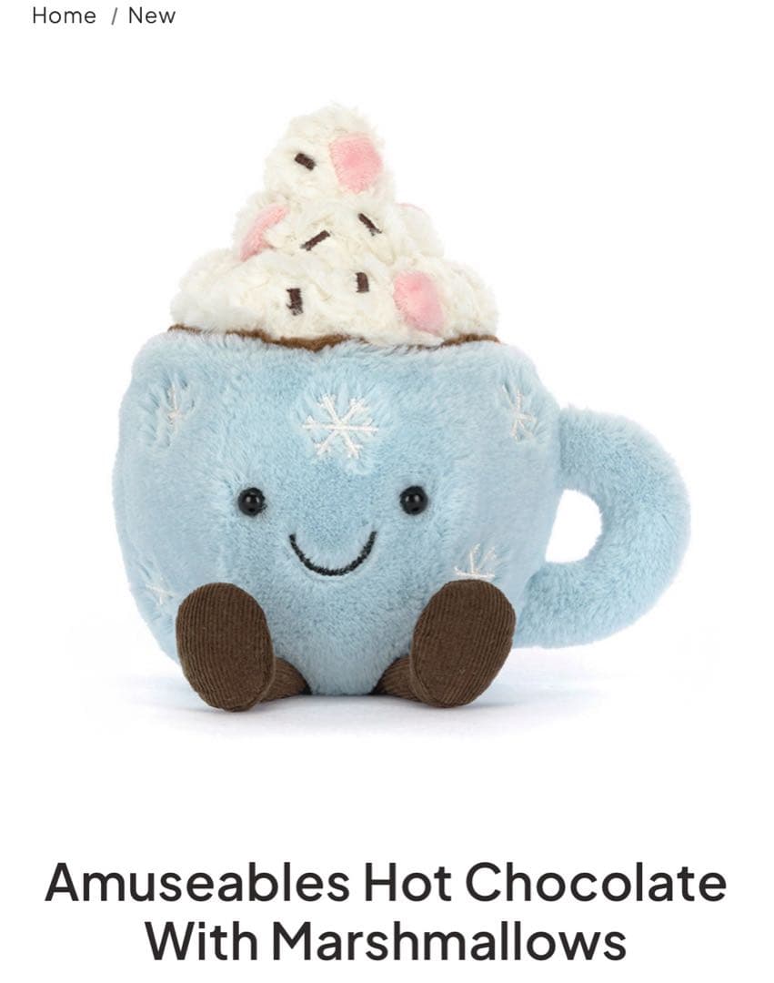 《公式サイト完売》ジェリーキャット ホットチョコレート（マシュマロ）ぬいぐるみ