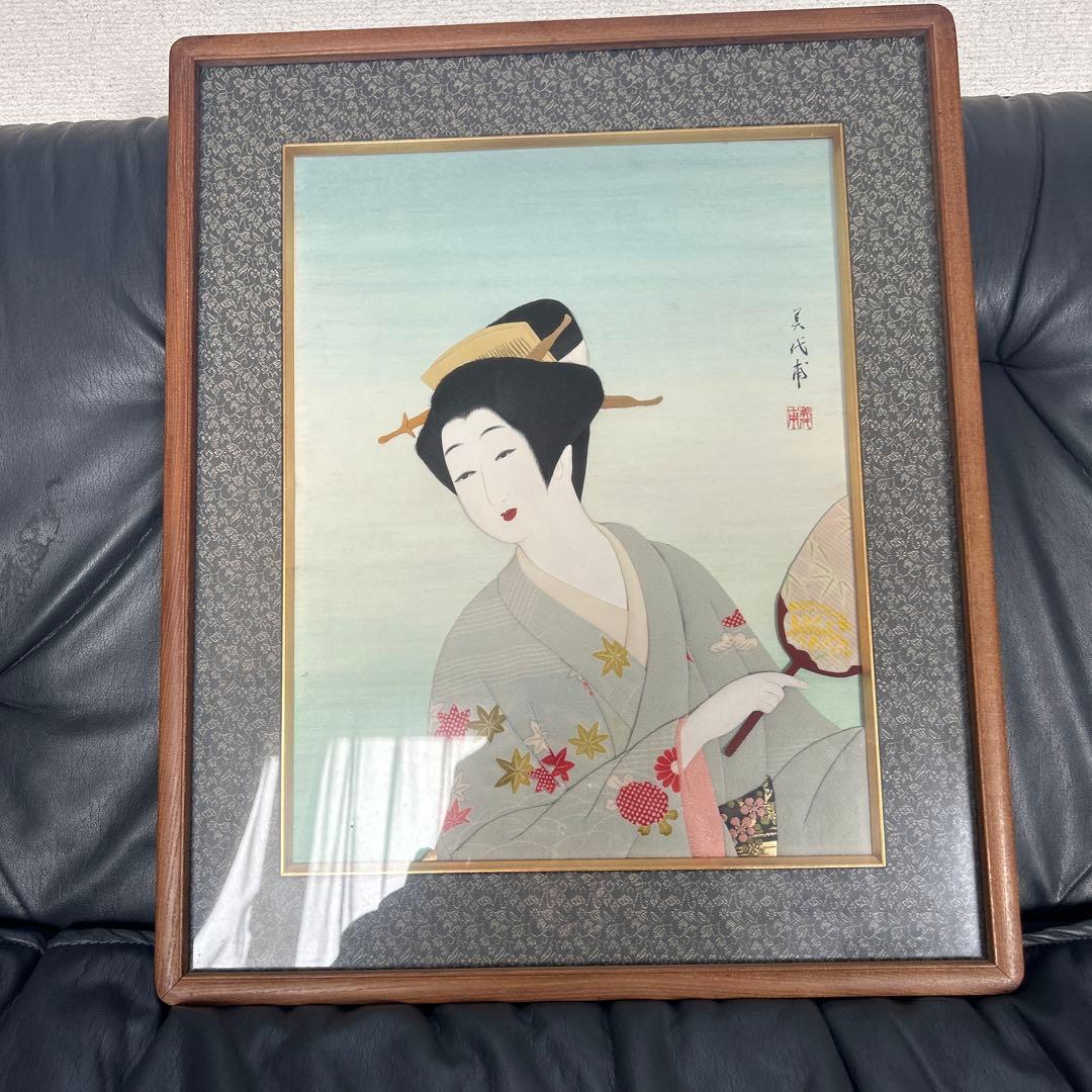 美代春 日本画 女性の肖像 - メルカリ