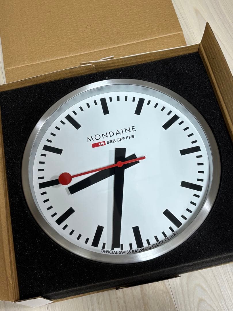 新品未使用】モンディーン 掛け時計 ウォールクロック 25cm 箱付き