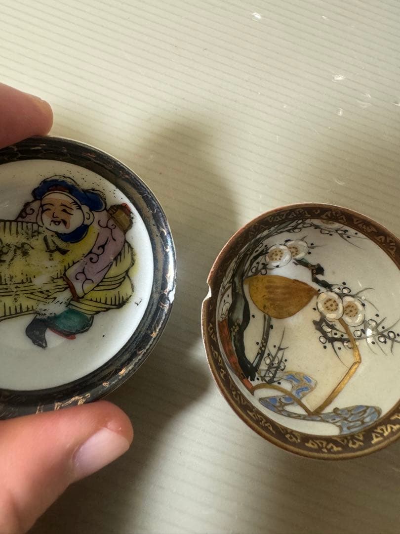 2496 まとめ売り 九谷焼 猪口 6客 時代物 - メルカリ