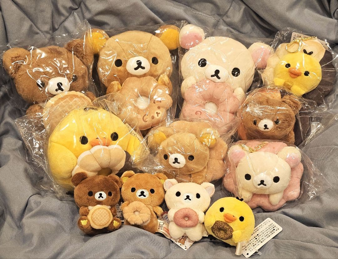 リラックマ ミスタードーナツ コラボ ぬいぐるみ 12点セット 新品未使用 楽天市場】サンエックス リラックマ ミスタードーナツ ドーナツまく