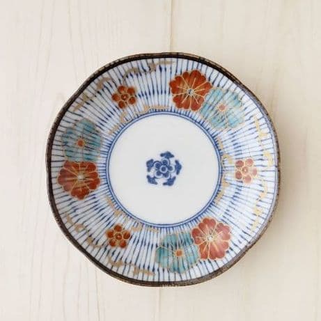 新品　染錦 古伊万里 12cm小皿 D 楽天市場】小皿 12cm 染錦古伊万里食器 和食器 染錦 古伊万里 伊万里風