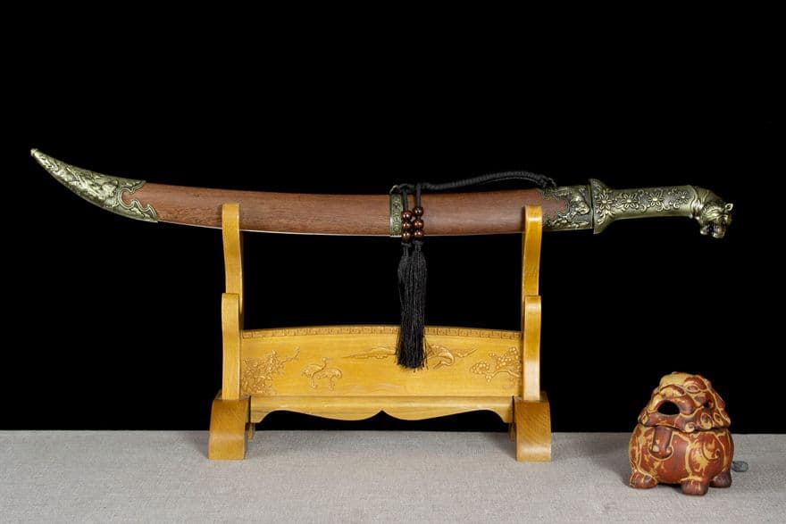 龍虎蒙古刀 古兵器 武具 刀装具 日本刀 模造刀 居合刀 A97569470