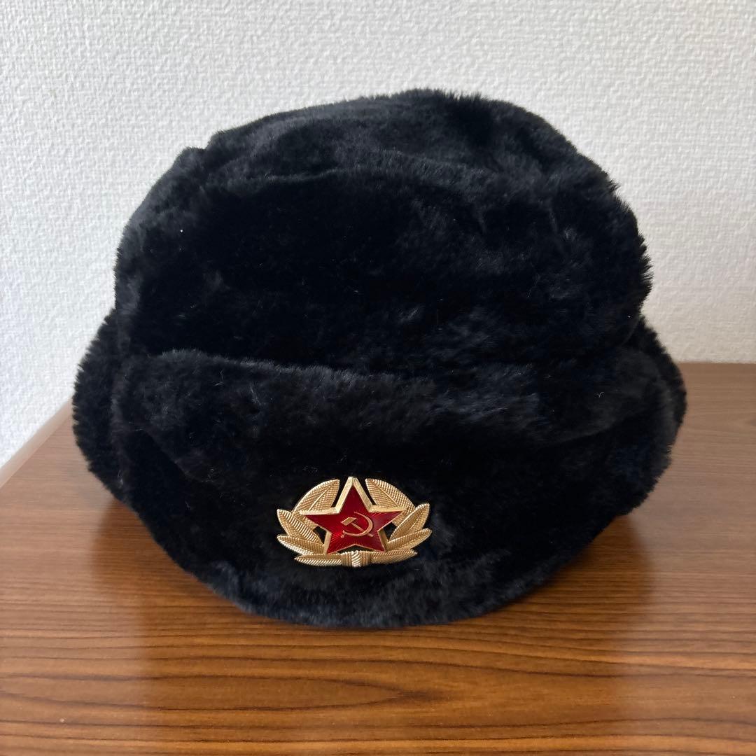 旧ソ連軍ウシャンカ防寒帽 60サイズ - メルカリ