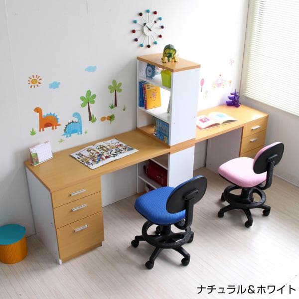 《新品・送料無料》パソコンデスク ツインデスクセット 学習机 120幅