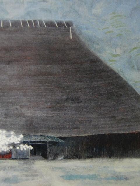 山岸 純【大原の里】希少画集画、状態良好、新品高級額装付