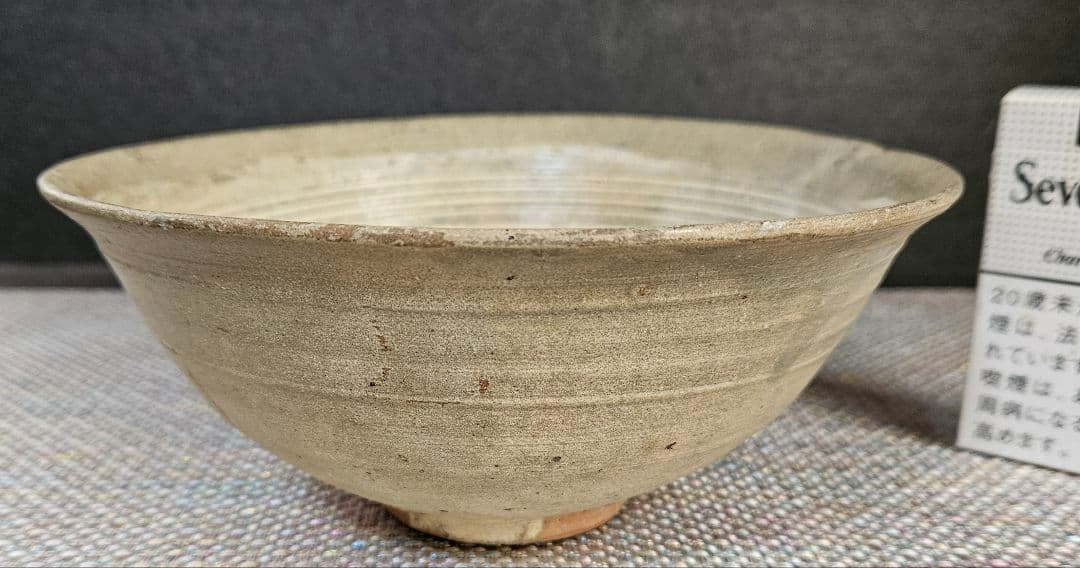 名品❗】朝鮮古美術 朝鮮古陶磁器 古玩 高麗三島茶碗 李朝青磁輪線茶碗