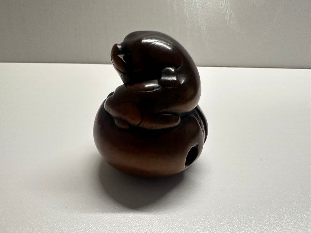 根付(netsuke) 犬の根付 玉山作 木製 江戸時代 - メルカリ