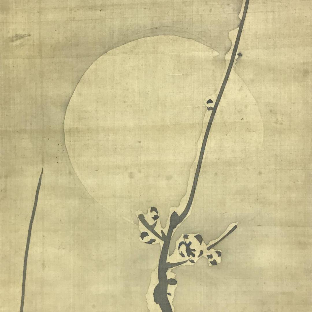 模写/谷文晁/雪後梅月図/月下梅花図/花図/掛軸☆宝船☆AH-726 - メルカリ