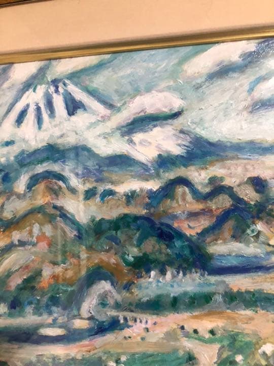 値下げ 梅原龍三郎の富士の油彩画模写 - メルカリ
