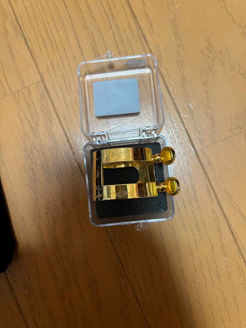 バスクラ マウスピース Focus ボナード 逆締め 金メッキ、キャップ