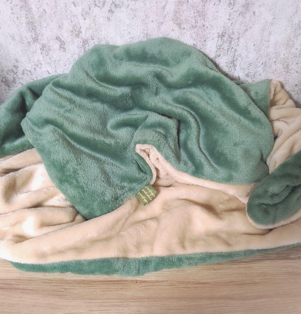 専用♥みかん❤暖か☆Wボア♥特大ブランケット♥グリーンベージュ。
