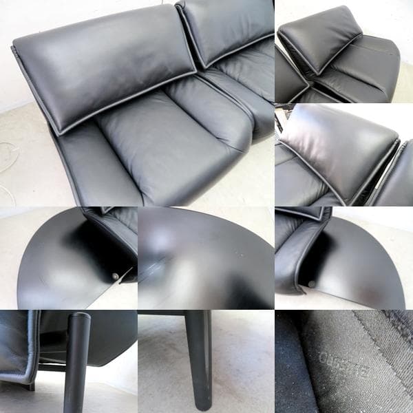 希少□展示品□カッシーナ□125 ヴェランダ□総革□3人掛けソファ□162