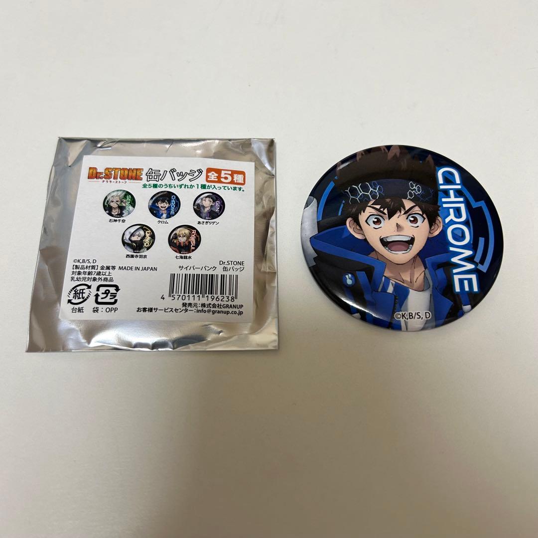 Dr.STONE あさぎりゲン クロム サイバーパンク 缶バッジ - メルカリ