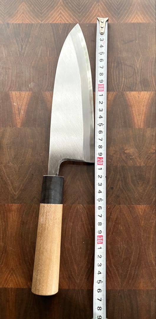 堺打刃物 青鋼 7寸 出刃包丁 210mm 手打ち 本霞 包丁 和包丁 水牛柄