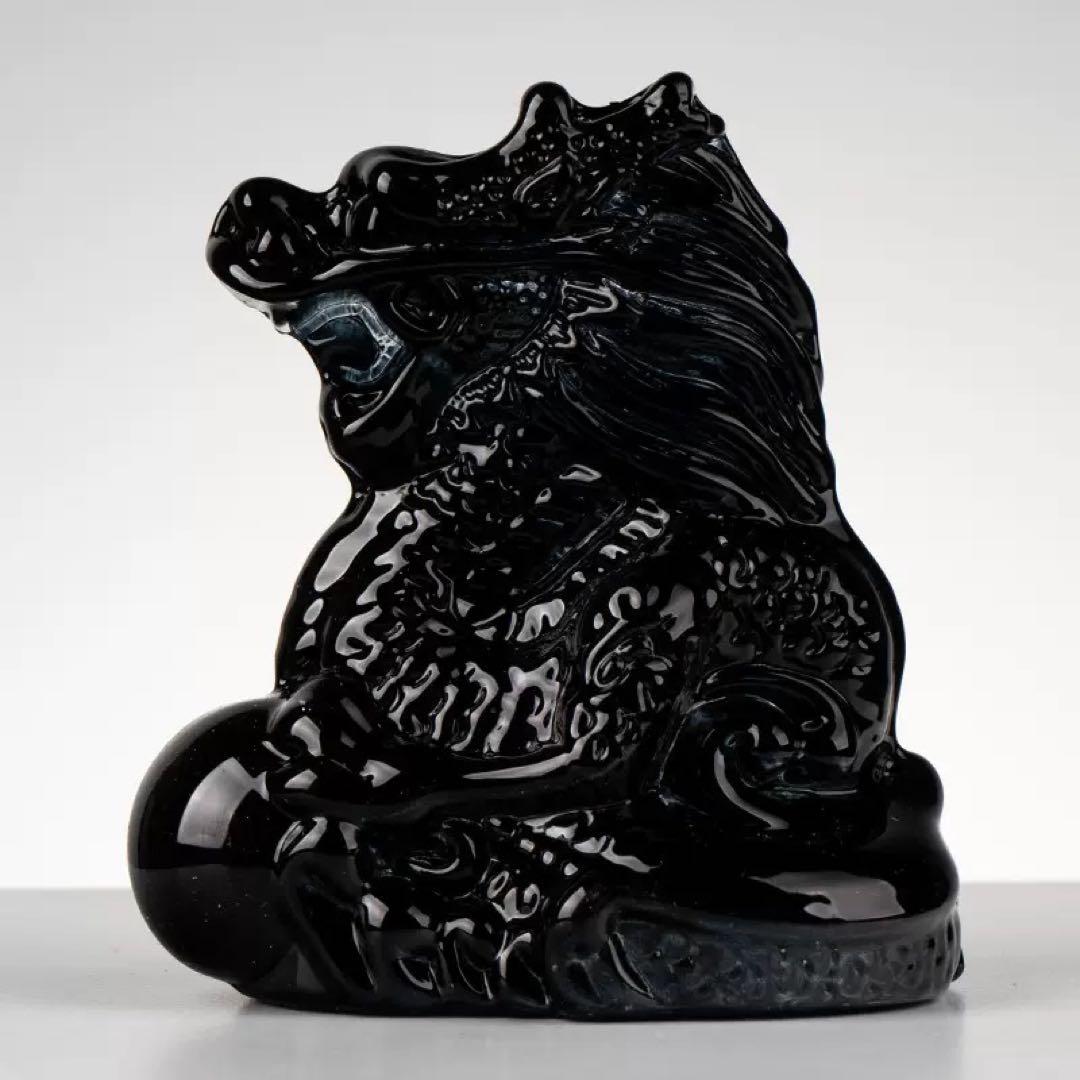 黒曜石 獅子像 約15cm - メルカリ