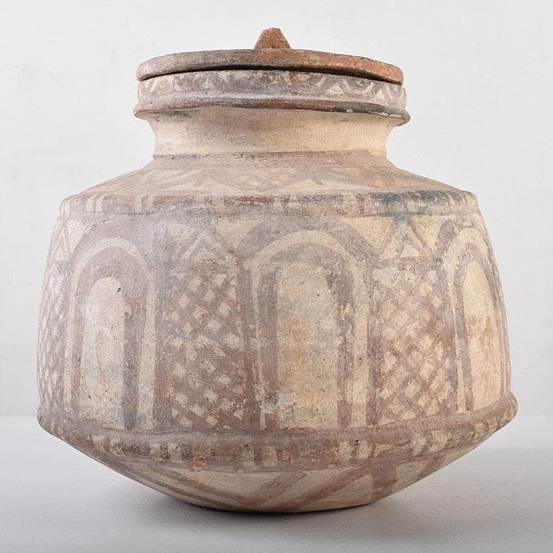 タイ古陶磁 バンチェン土器 アンダーソン土器 彩文土器 蓋壷 C R8636B