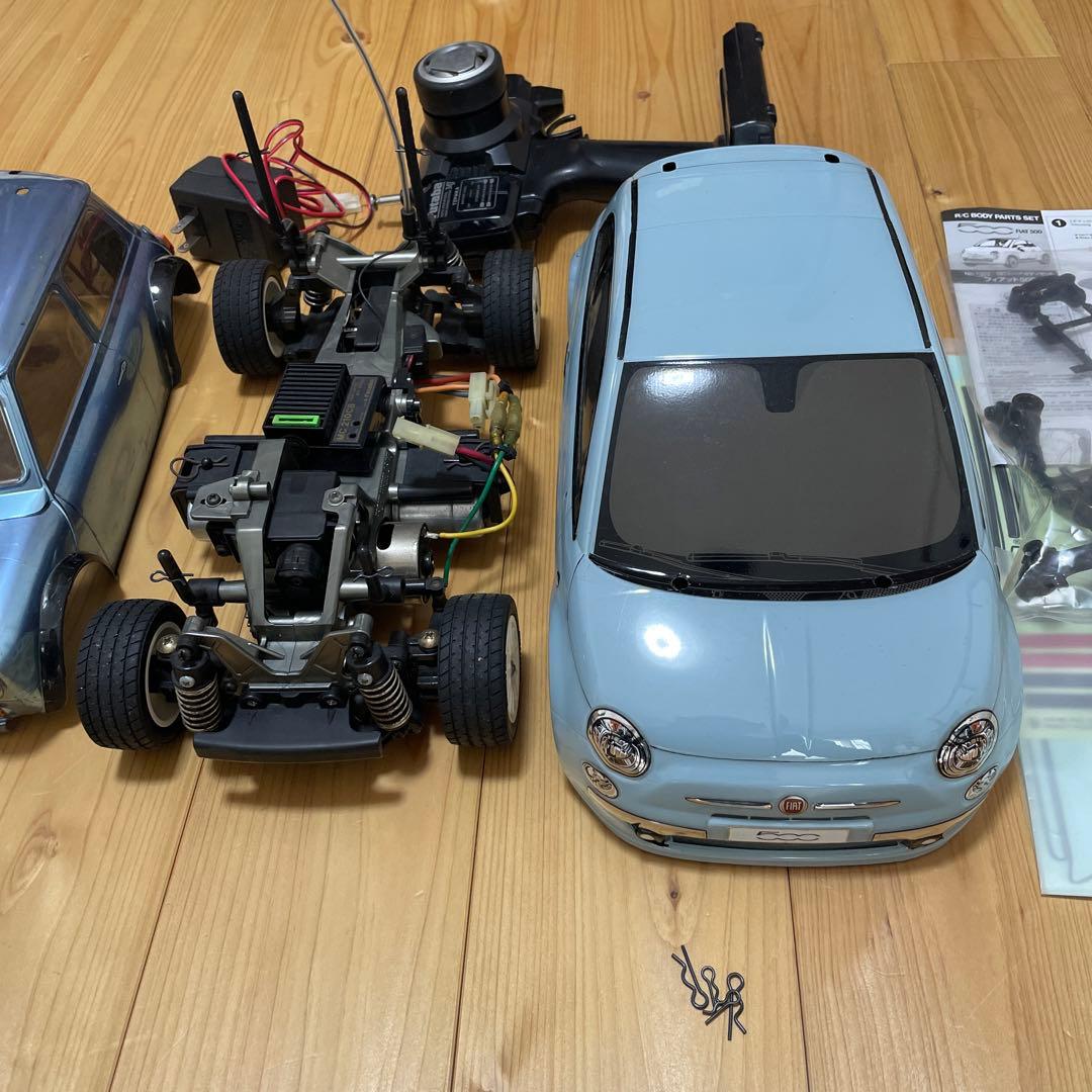 動作確認済】タミヤ RCカー FIAT 500 1/10 M03シャーシ - メルカリ