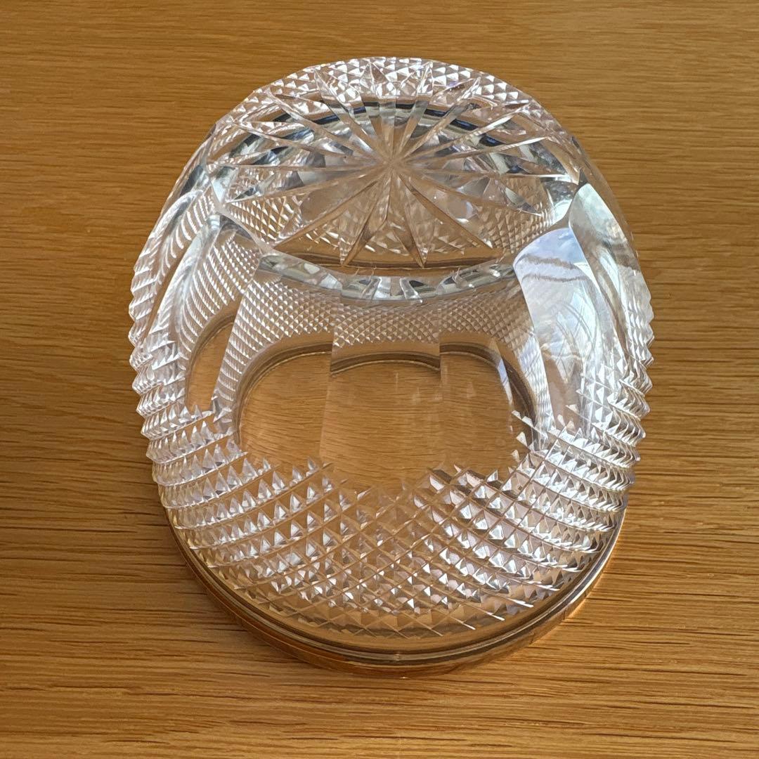 クリスタルカット小鉢 河上恭一郎氏 作家物 百貨店個展にて購入 銘入り