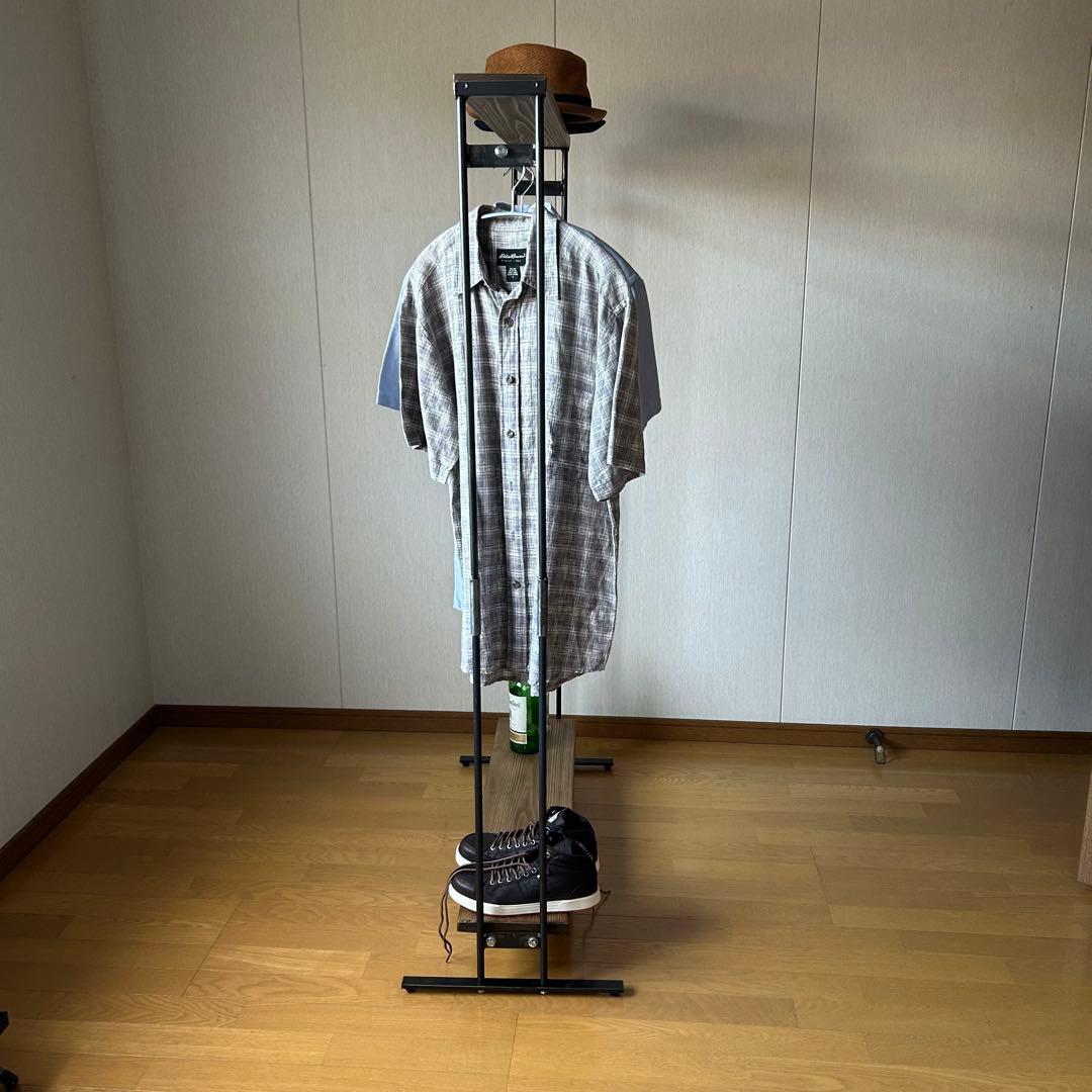 ハンガーラック アイアン家具 引っ越し コンパクト アンティーク 幅900