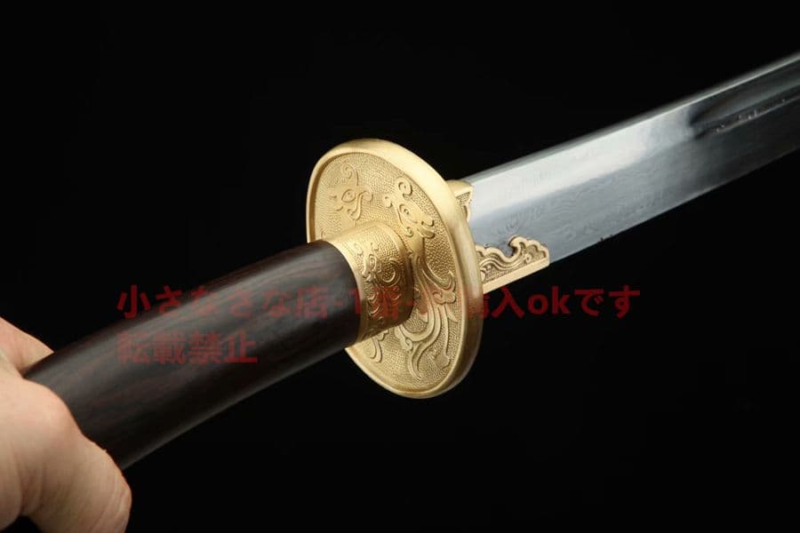 青龍宝刀（黒檀亮銅）武具刀装具日本刀模造刀 居合刀 清腰刀