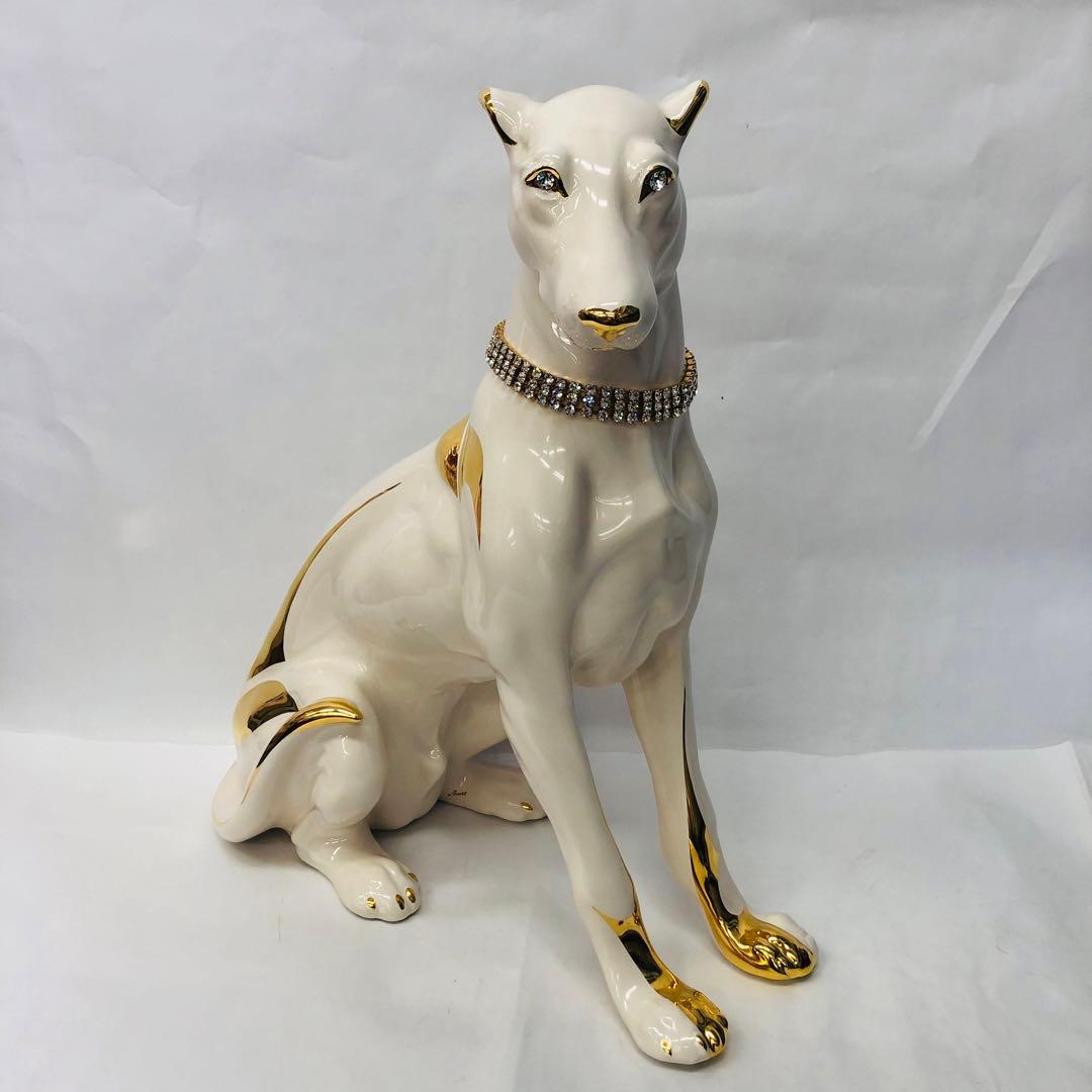 アウラ AHURA オブジェ　犬　ヨーロピアン　金彩　イタリアングレーハウンド アウラ AHURA オブジェ 犬 ヨーロピアン 金彩 イタリアングレー
