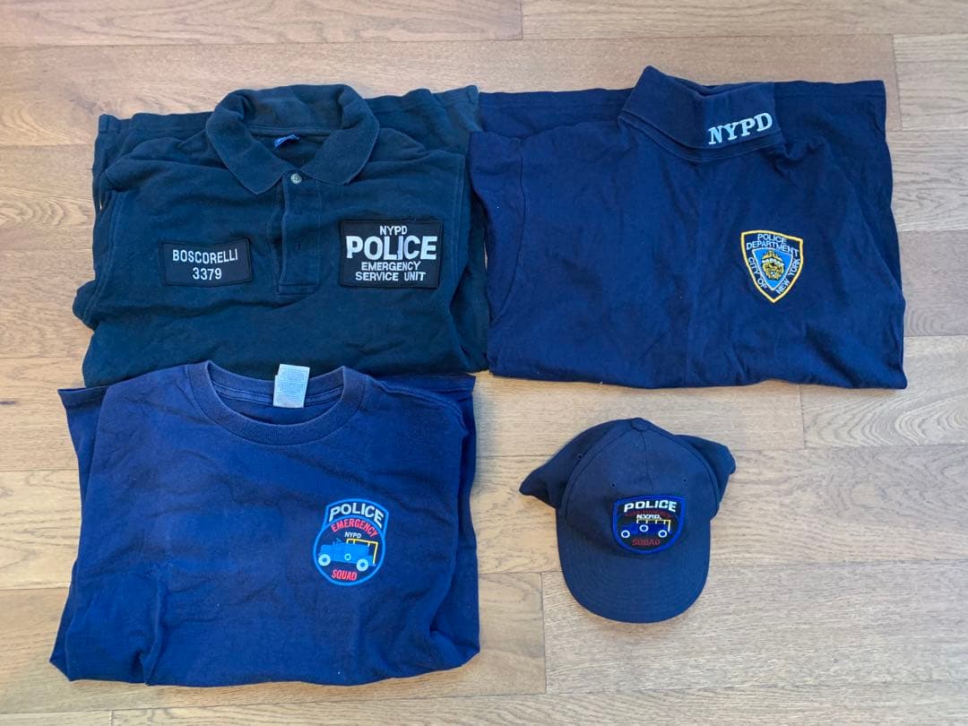 NYPD ニューヨーク市警　ポロシャツ　Tシャツ実物　4点セット　レア NYPD ニューヨーク市警 ポロシャツ Tシャツ実物 4点セット レア