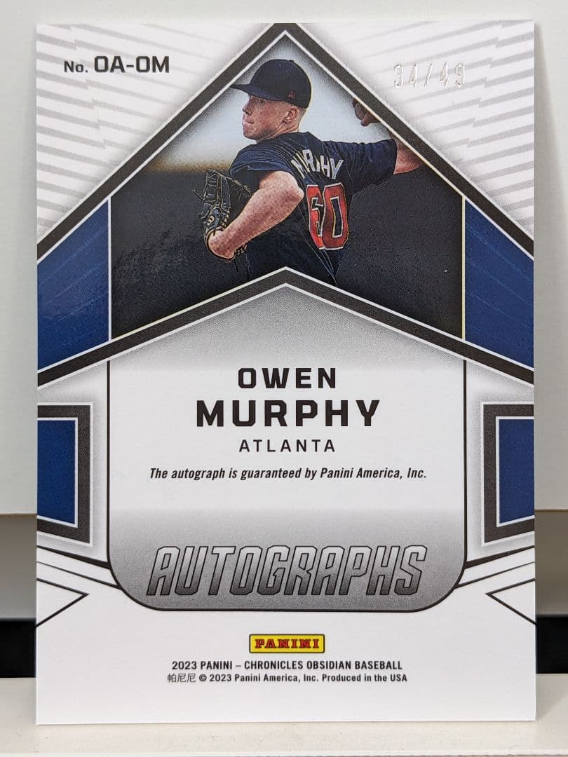 OWEN MURPHY TOPPS 2023 自筆サイン auto /49シリ - メルカリ