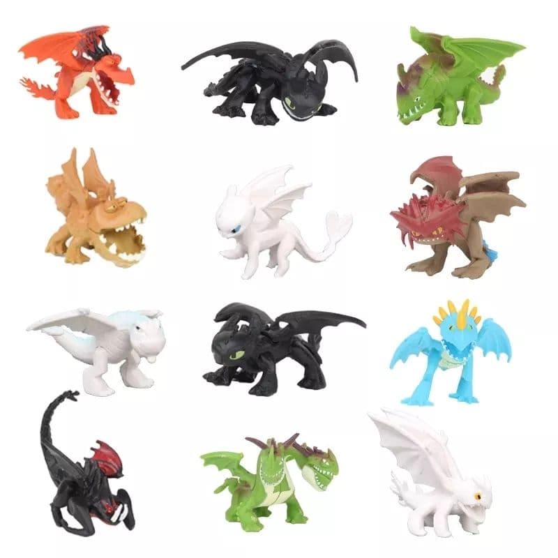 ヒックとドラゴン3 フィギュアドラゴン12体セット ナイトヒューリー