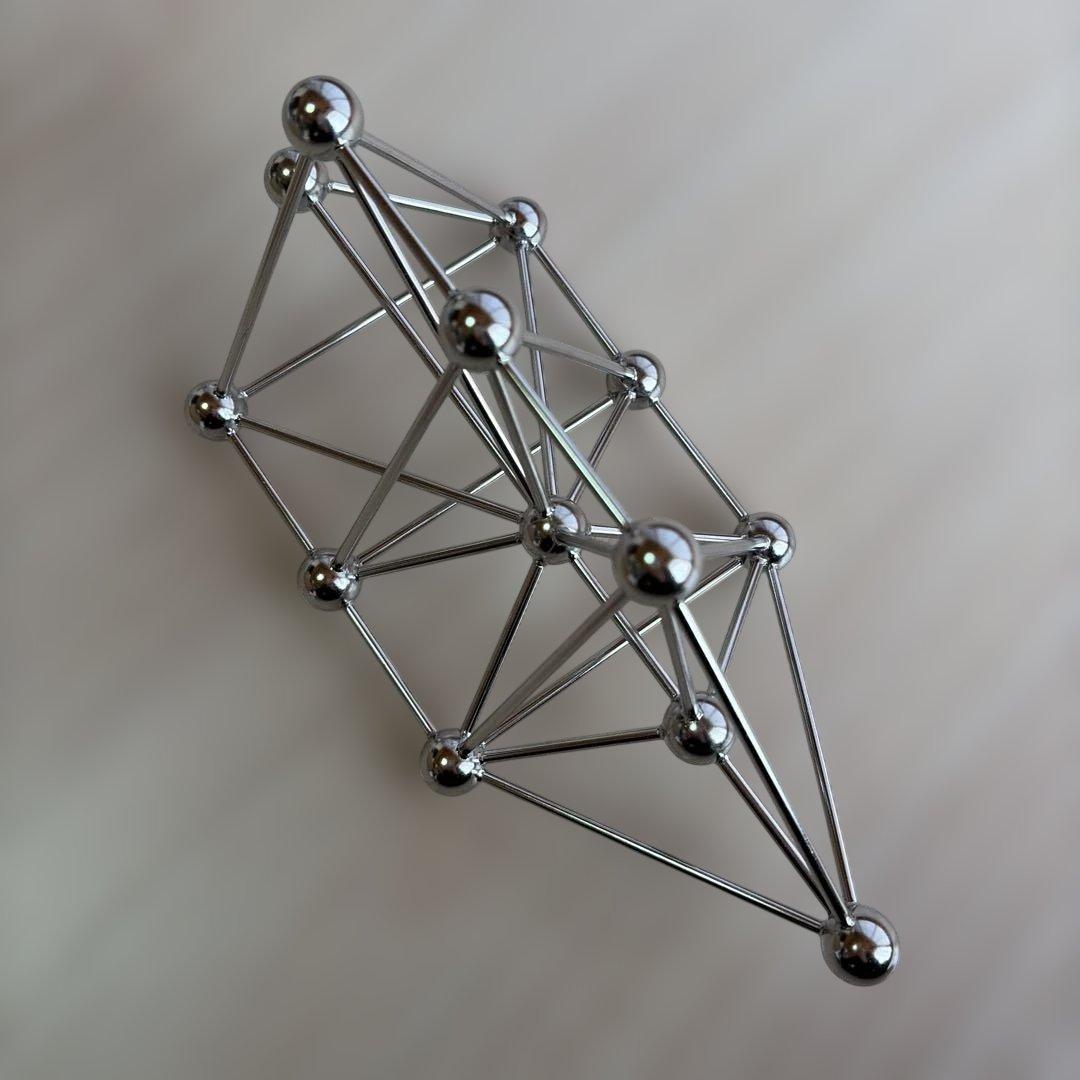 【正規品】3Dカバラ: パドマ（ステンレス）丸山修寛医師 カタカムナ UNICA 正規品】3Dカバラ: パドマ（ステンレス）丸山修寛医師 カタカムナ