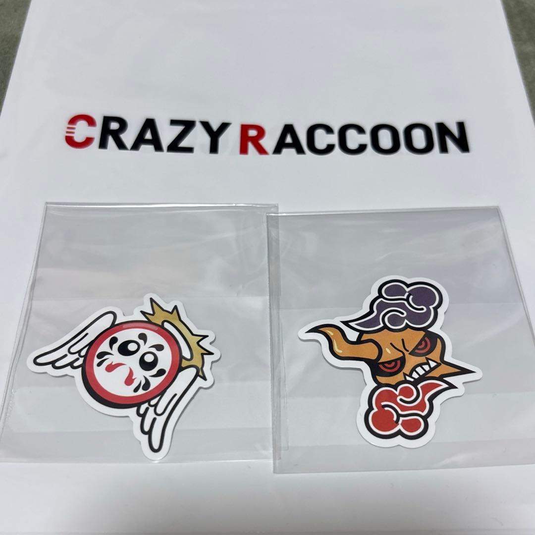 CrazyRaccoon 公式 アイコンステッカー だるまいずごっど ありさか