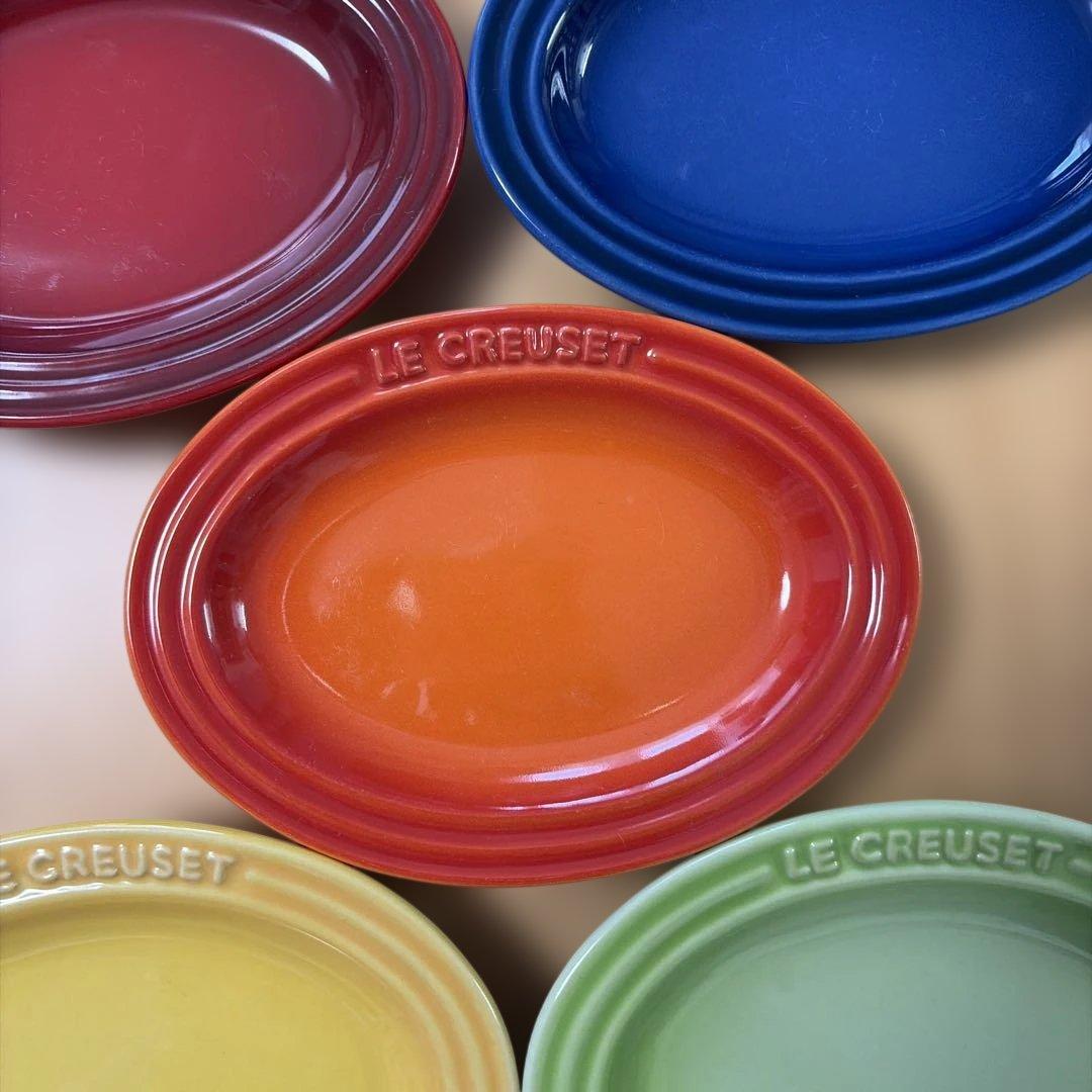 LE CREUSET ミニオーバルプレート 5枚セット - メルカリ