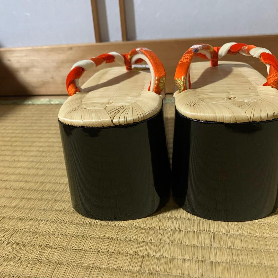 ぽっくり こっぽり おこぼ 黒漆塗り 21センチ 七五三 舞妓さん 和装