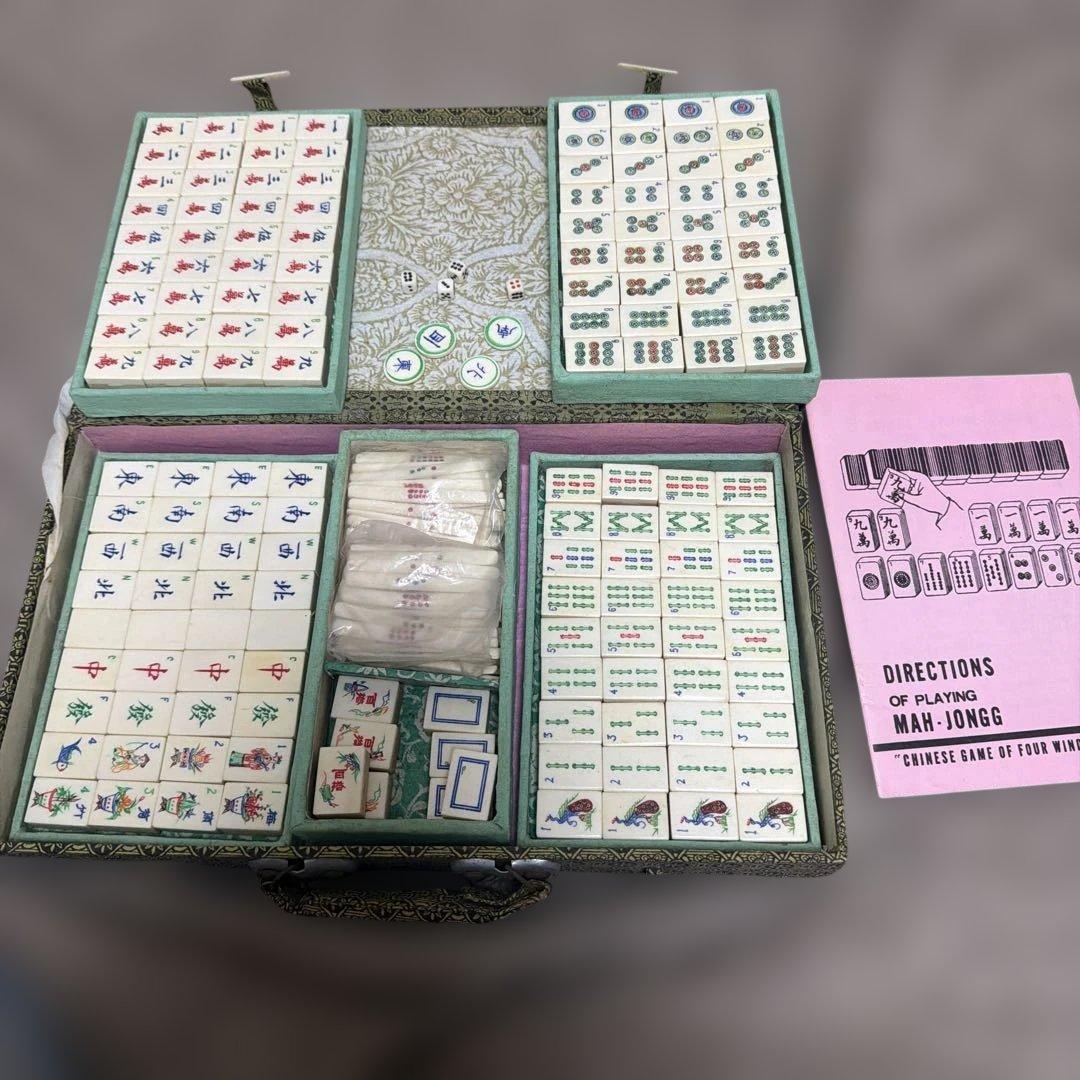 中古品 中国 高級 麻雀牌 象牙風 中国美術 竹 - メルカリ