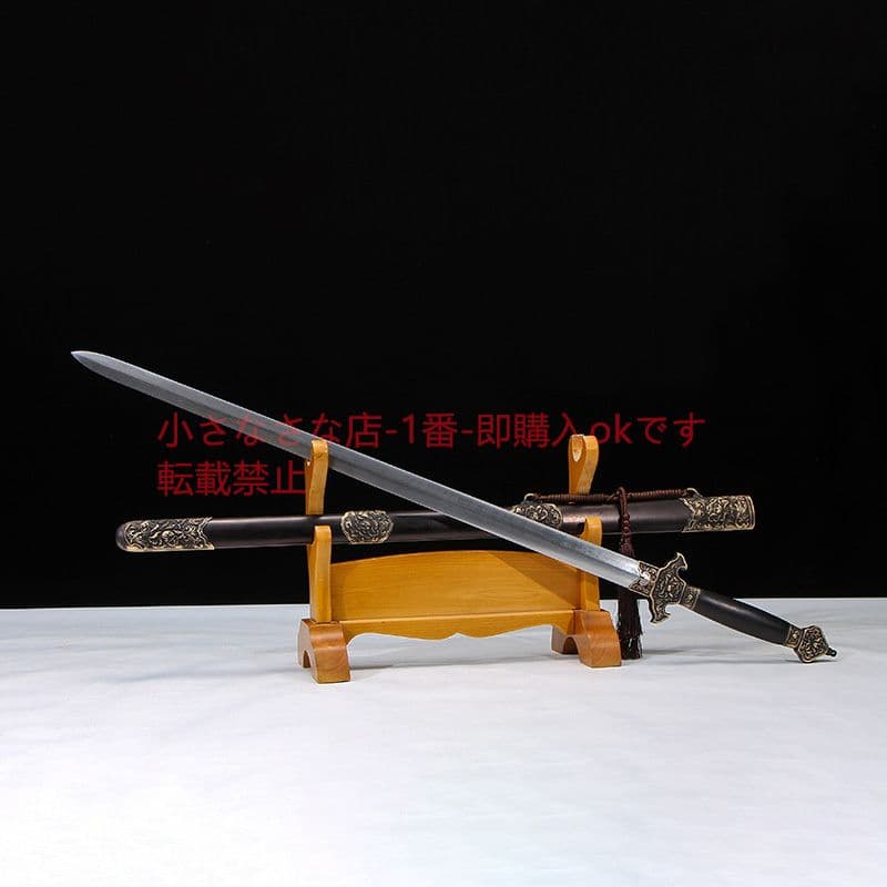 牡丹剣二級黒檀百錬文紋鋼 古兵器 武具 刀装具 日本刀