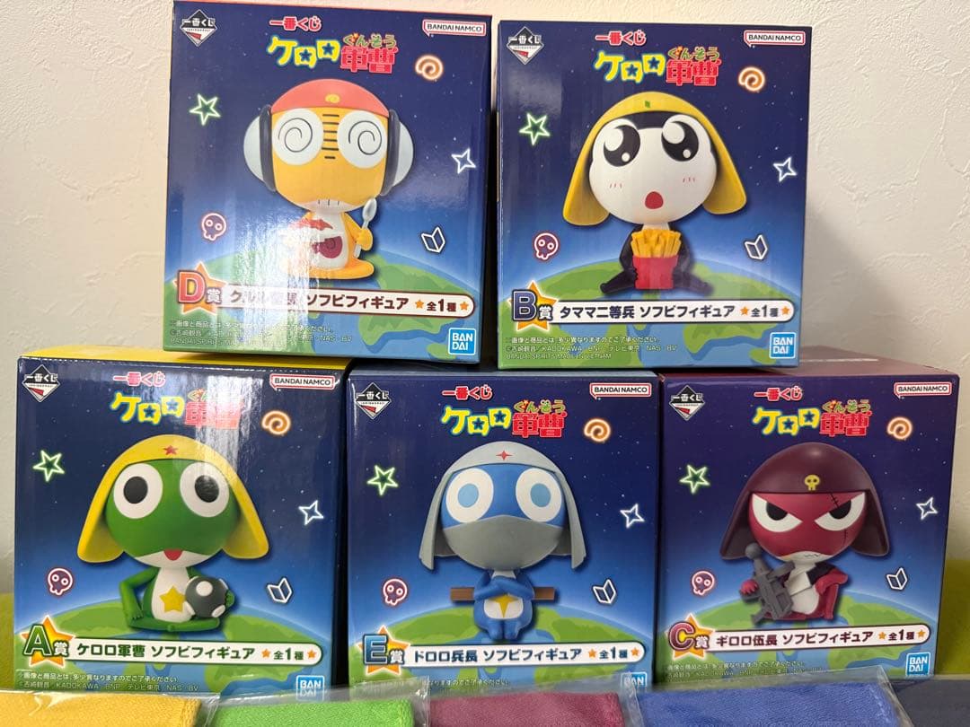 ケロロ軍曹一番くじ フィギュアA〜E賞 +おまけ(タオル) - メルカリ